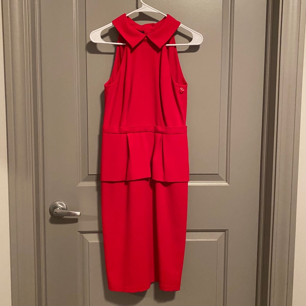 BCBG red midi dress